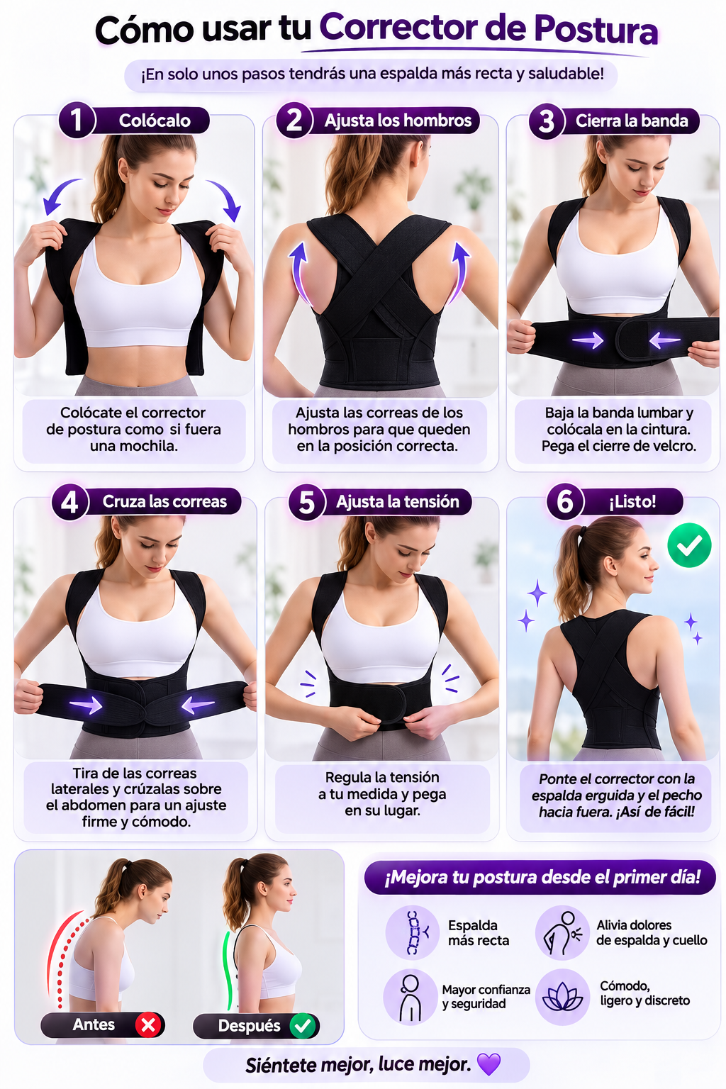 Corrector de Postura Para Mujer XL/XXL