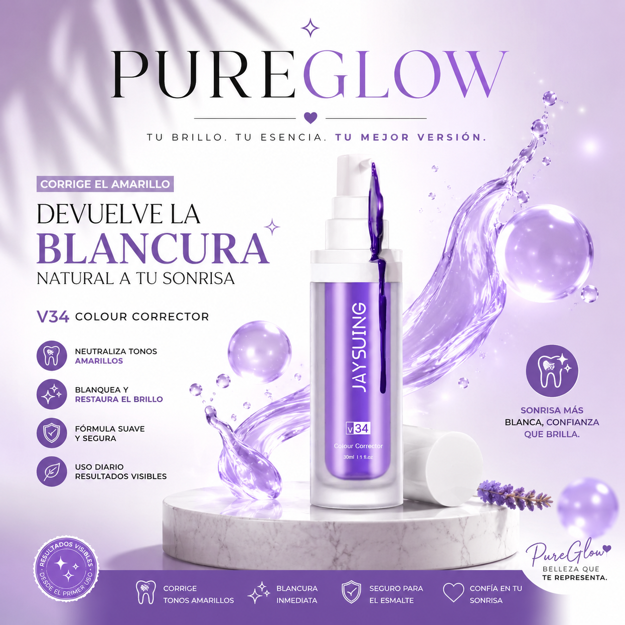 Blanqueador Dental Morada V34